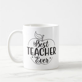 Caneca De Café Melhor Professora Da Apple Personalizada