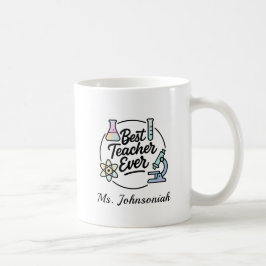 Caneca De Café Melhor Professora De Ciência, Microscópio.