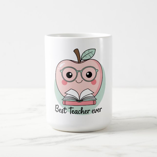 Caneca De Café Melhor Professora Design da Apple (Centro)