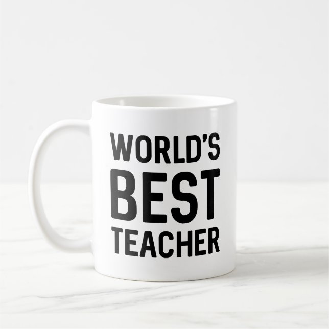 Caneca De Café Melhor Professora do Mundo (Esquerda)