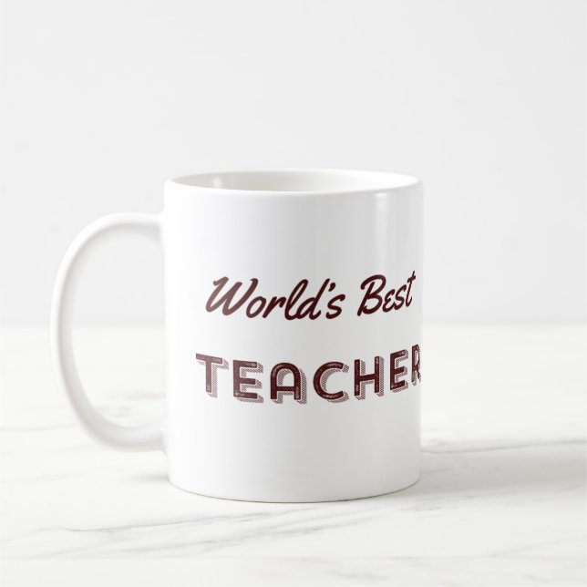Caneca De Café Melhor Professora do Mundo (Esquerda)