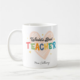 Caneca De Café Melhor Professora do Mundo Personalizado