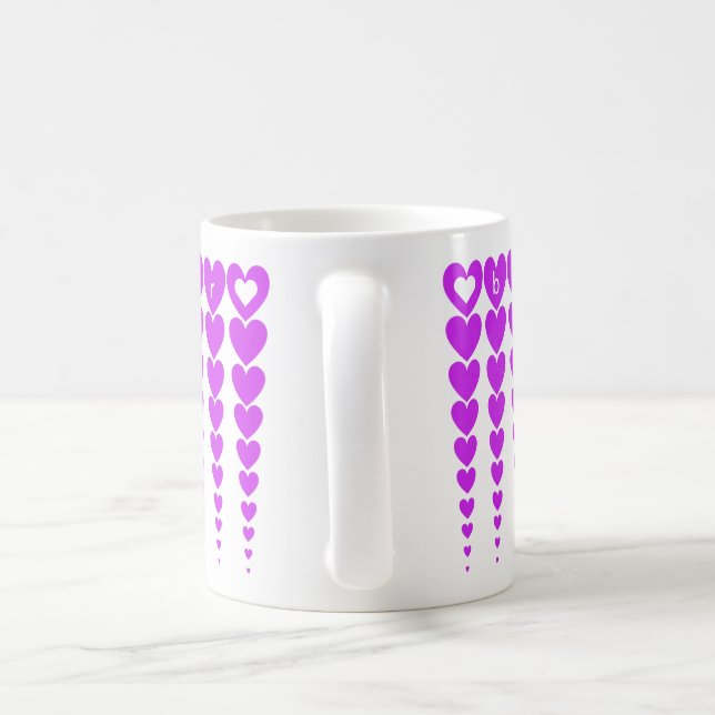 Caneca De Café Melhor Professora Neon Purple Heart Tinelles (Alça)