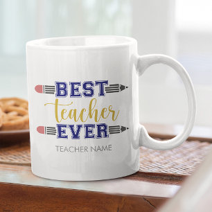 Caneca De Café Melhor Professora Personalizada De Todos Os tempos