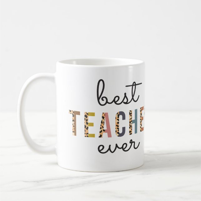 Caneca De Café Melhor Professora Personalizada Que Já Recebeu Pre (Esquerda)