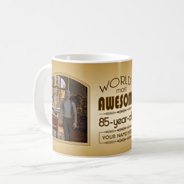 Caneca De Café Melhor Quadro Fotográfico Personalizado do Mundo d (Frente Esquerda)