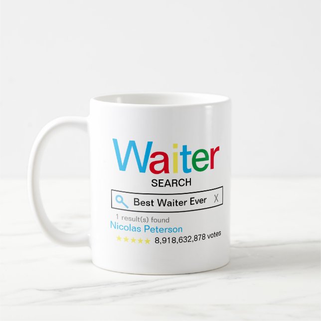 Caneca De Café Melhor Resultado do Mecanismo de Pesquisa do Waite (Esquerda)