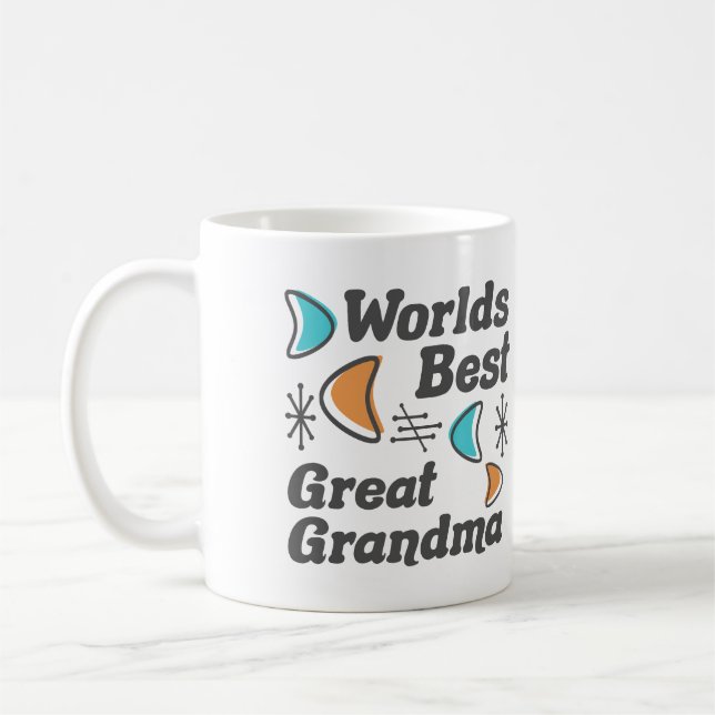 Caneca De Café Melhor Retrô da Avó Excelente do Mundo (Esquerda)