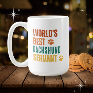 Caneca De Café Melhor servidor do mundo personalizável {Your Dog 