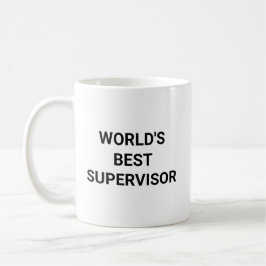 Caneca De Café Melhor Supervisor do Mundo Presente Engraçado para