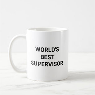Caneca De Café Melhor Supervisor do Mundo Presente Engraçado para