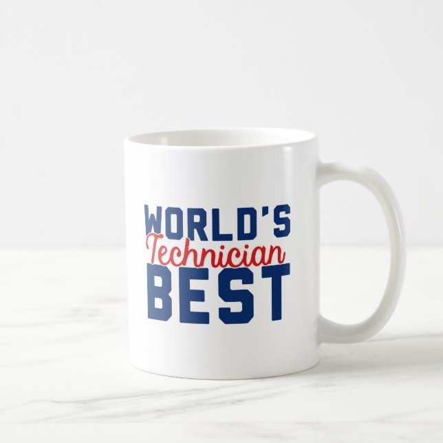 Caneca De Café Melhor Técnico do Mundo (Direita)