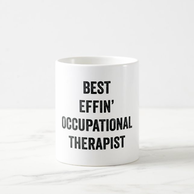 Caneca De Café Melhor Terapeuta Ocupacional da Vida (Centro)