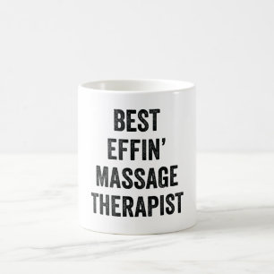 Caneca De Café Melhor Terapia de Massagem do Effin