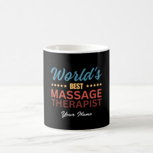 Caneca De Café Melhor Terapista de Massagem do Mundo Nome Persona