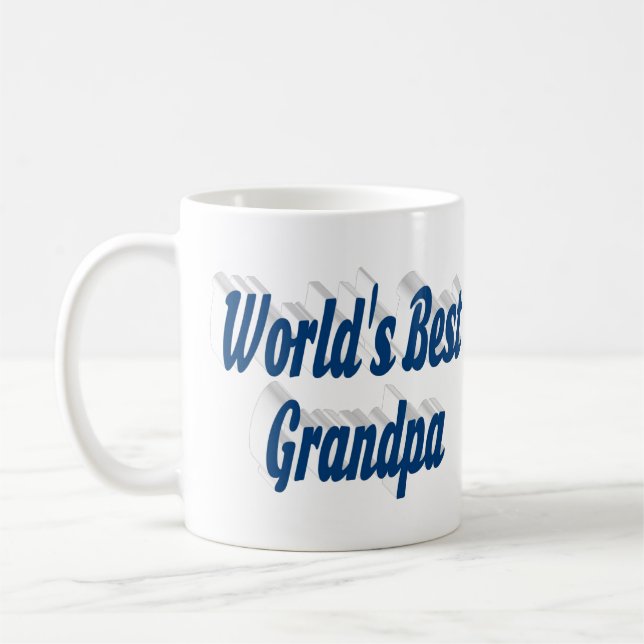 Caneca De Café Melhor texto azul do vovô (Esquerda)