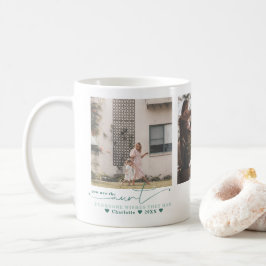 Caneca De Café Melhor Tia | Colagem de Três Fotos Escrita à Mão