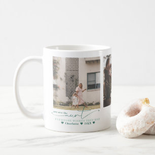 Caneca De Café Melhor Tia   Colagem de Três Fotos Escrita à Mão