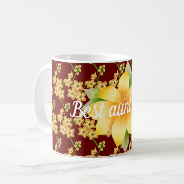 Caneca De Café Melhor tia de sempre (Frente Esquerda)