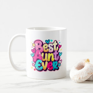 Caneca De Café Melhor Tia de Todos os Tempos (Estilo 4)