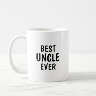 Caneca De Café Melhor Tio de Todos Presente de Tipografia Minimal