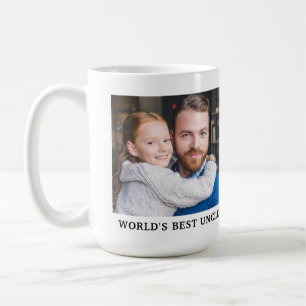Caneca De Café Melhor Tio do Mundo Foto de Sobrinho(a)
