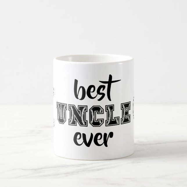 Caneca De Café Melhor Tio Já Personalizado Tema De Beisebol (Centro)