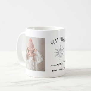Caneca De Café Melhor Tio Nunca   Dois Flocos de Neve e Prata