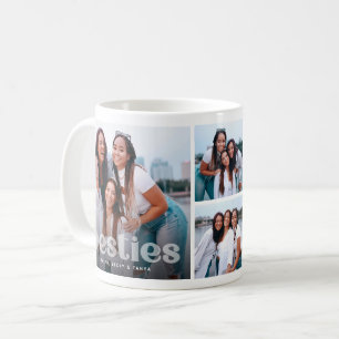 Caneca De Café Melhor Tipografia Moderna para Presente de 4 Fotos