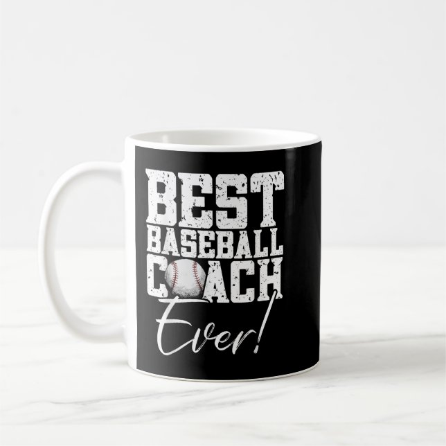 Caneca De Café Melhor treinador de baseball em adolescentes (Esquerda)