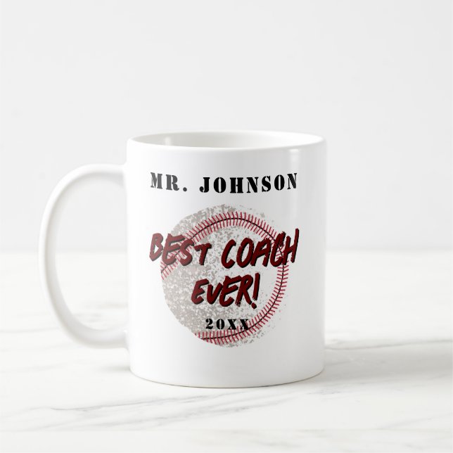 Caneca De Café Melhor treinador de sempre - Baseball (Esquerda)