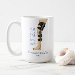 Caneca De Café Melhor Trilha de Esqui Cérebro do Joelho Engraçado