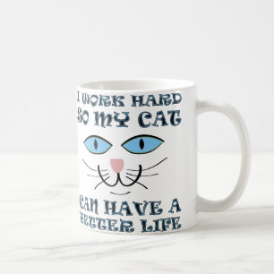 Caneca De Café Melhor Vida Para Minha Gata Engraçada.