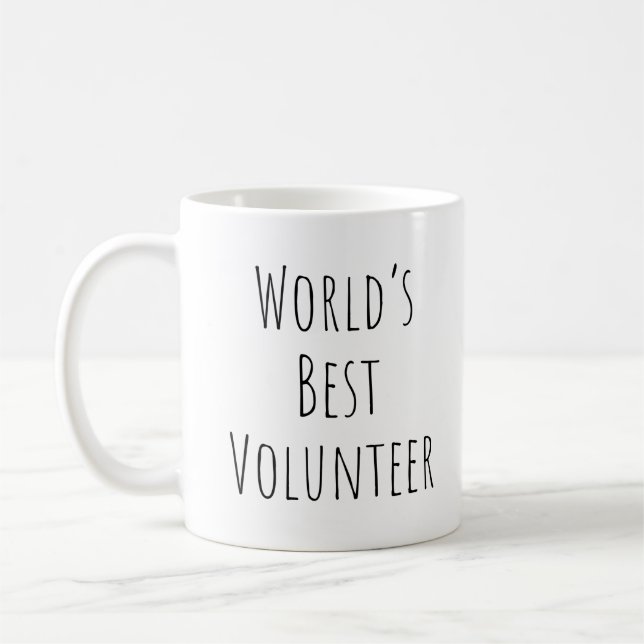 Caneca De Café Melhor Voluntário do Mundo (Esquerda)