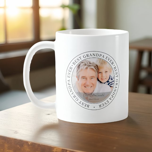Caneca De Café Melhor Vovô Alguma Vez Foto Clássica Moderna (Criador carregado)