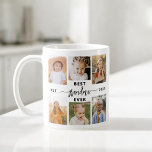 Caneca De Café Melhor Vovó de Sempre - Colagem de Fotos para Neto<br><div class="desc">Celebrar a "Melhor Vovó Nunca" com esta Mug personalizada de café fotográfica para netos. Este presente pensativo apresenta uma colagem carinhosamente organizada de fotos queridas capturando momentos especiais, complementada por uma mensagem sincera. Feito de cerâmica de alta qualidade, ele é seguro tanto para micro-ondas quanto para máquinas de lavar louça,...</div>