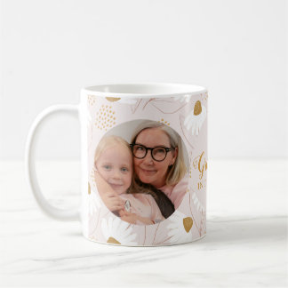 Caneca De Café Melhor Vovó Mug, Daisy Floral Avô Gift