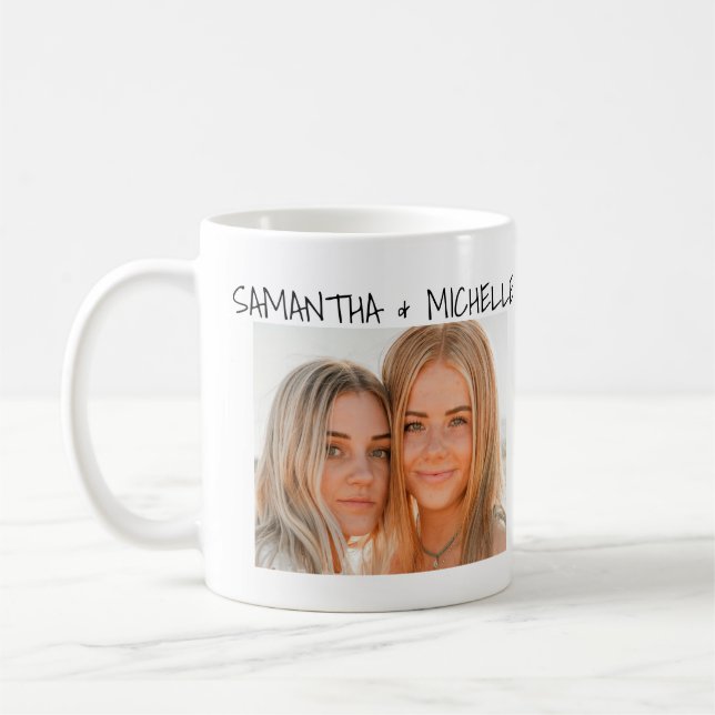 Caneca De Café Melhores Amigas Foto Personalizada (Esquerda)