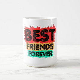 CANECA DE CAFÉ MELHORES AMIGAS PARA SEMPRE AMIGAS RETRÔ, AMIZADE
