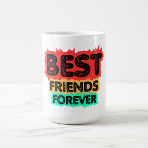 CANECA DE CAFÉ MELHORES AMIGAS PARA SEMPRE AMIGAS RETRÔ, AMIZADE