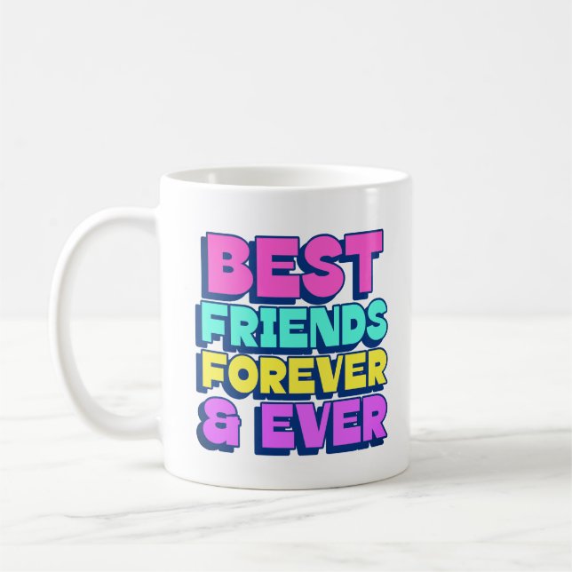 Caneca De Café Melhores Amigas Para Sempre & Sempre (Esquerda)