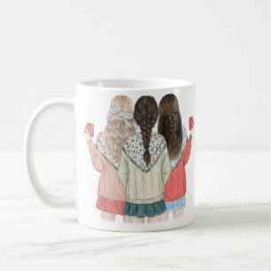 Caneca De Café Melhores Amigas Personalizadas Amizade
