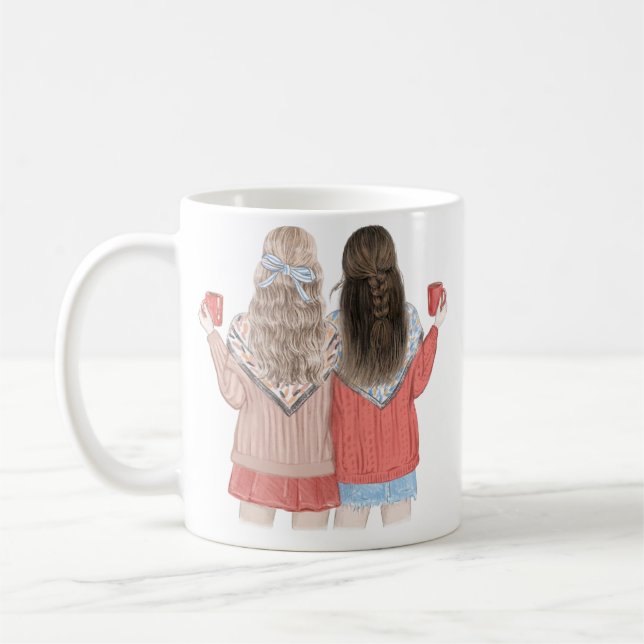 Caneca De Café Melhores Amigas Personalizadas Amizade  (Esquerda)