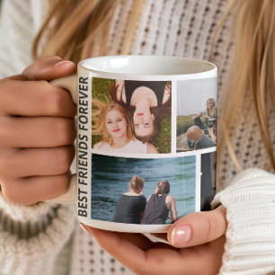 Caneca De Café Melhores Amigos 7 Colagem de Fotos