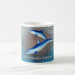 Caneca De Café Melhores amigos azuis dos golfinhos para sempre