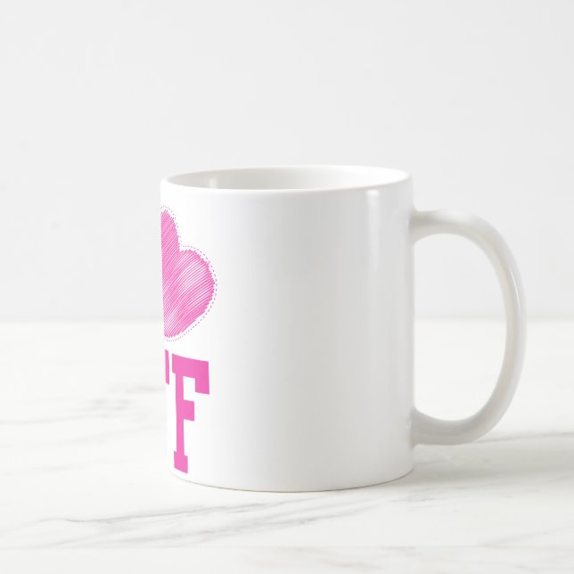 Caneca De Café Melhores amigos de BFF para sempre!!! (Direita)
