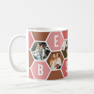 Caneca De Café Melhores Amigos favo de mel 6 Colagem de fotos