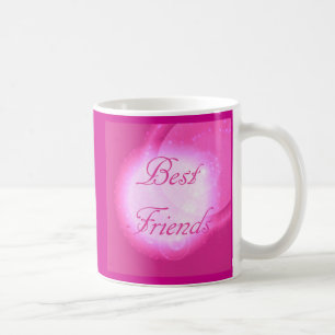 Caneca De Café "Melhores amigos" no rosa quente