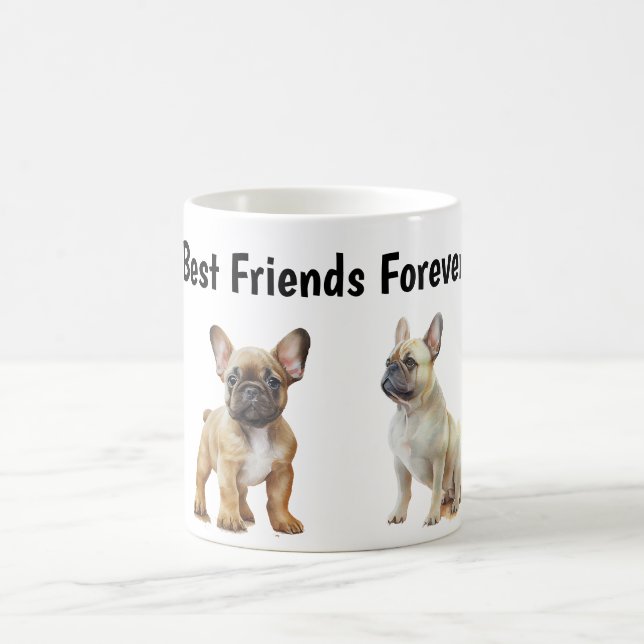 Caneca De Café Melhores Amigos para Cães Franceses (Centro)