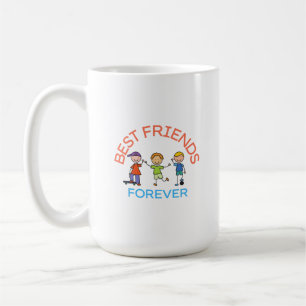 CANECA DE CAFÉ MELHORES AMIGOS PARA SEMPRE, AMIZADE, DIA DOS AMIG